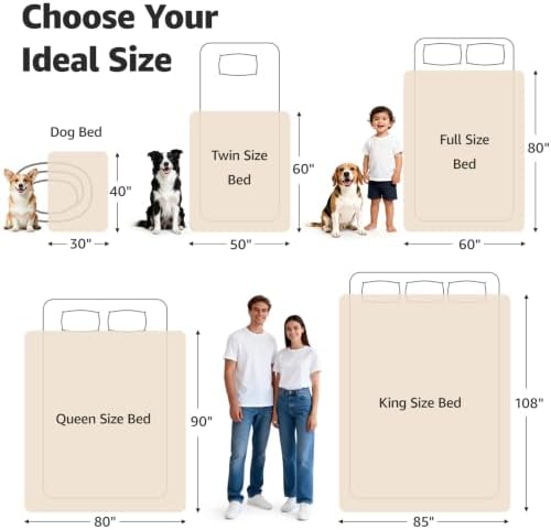 LOOBANI Waterproof Dog Blanket for Small Dogs, Pet Blanket 30" x 40", Beige - Image 5