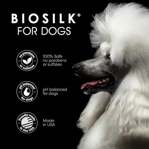 BioSilk for Dogs Silk Therapy Shampoo with Natural Coconut Oil, Moisturizing Dog Shampoo, Sulfate and Paraben Free, pH Balanced Specifically for Dogs, Made in USA, 12 Fl Oz - 2 Pack