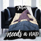 Sleepy Wizard Hat Blanket Throw Gift for Girls Women 60"X50" by Unknown