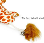 TTcat Large 11.42 Inch Giraffe Silvervine Cat Kick Toy, Crinkle Plush Cat Chew Pillow Toy with Bell Tail, Interactive Kitten Teething Stuffed Toy for Biting, Wrestling & Playing. - Image 4