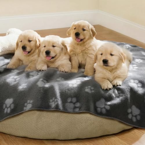 LINENLUX Fleece Dog Blankets 6-Pack, Soft Stretchy for Small Medium Puppy - Image 5