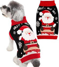 Dog Christmas Sweater for Small Medium Dogs Adorable Festival Pattern Santa Pet Costumes Turtleneck Knitted Puppy Clothes Soft Warm Cold Weather Dog Christmas Outfit Party by BAOBICUTE