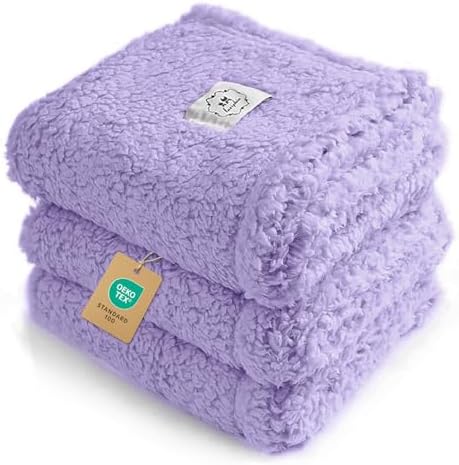 Luciphia 3 Pack Soft Sherpa Fleece Blankets for Dogs Cats Puppies,41"x31" by luciphia
