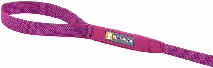Ruffwear, Hi & Light Dog Leash, Ultralight 4.5 ft Lead with Lockable Swivel Crux Clip and Pick‑Up Bag Pocket, Minimalist Packable Webbing for Everyday Walks, Alpenglow Pink