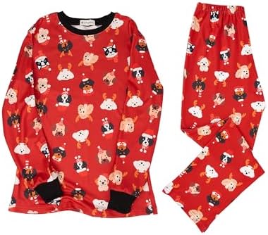 XPUDAC Christmas Matching Dog and Owner Pajamas for Women Sleepwear, Medium by XPUDAC