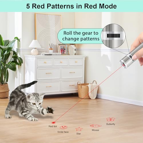 TBTeek Cat Toy 7 Light Modes & Adjustable Patterns Cat Mouse Toy (2 Pack) - Image 4