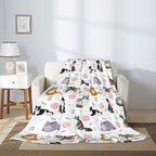 Cute Cats Fuzzy Throw Blanket for Women Men Girls Boys Soft Cozy Fleece Blankets for Bedroom Living Rooms Sofa Couch 50"x40" - Image 6
