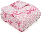 40x60 Inch Pink Bow Blankets for Girls by VigorSpring