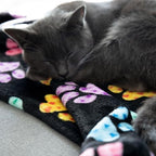 Pet Dog Cat Blanket Ultra Soft Cozy Fleece Paw Print Design Machine Washable Durable for Crates Beds Sofas Travel (Garden of Paws, Medium) - Image 7