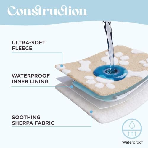 LE SURE Waterproof Dog Blankets for Large Dogs Cute Cozy 3D Jacquard,40x50 - Image 4