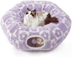 Lesure Donut Cute Jacquard Cat Tunnel Bed Kitten Toys for Puppy Bunny by Lesure