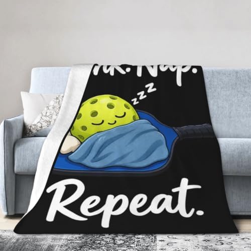 Sleepy Pickleball Blanket Throw Gift for Girls Women 80"X60" - Image 4