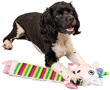 Lazy One Squeaky Dog Toy, Soft Crinkle Toy for Dogs, Durable Fabric - Image 3