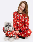 XPUDAC Christmas Matching Dog and Owner Pajamas for Women Sleepwear, Small - Image 2