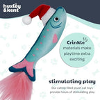 Huxley & Kent Plush Cat Toy - Holiday Interactive Catnip Toy for Cats & Kittens - Soft with Crinkle & Catnip - Fun Indoor Play - Fishmas Sardine Mint - Image 7
