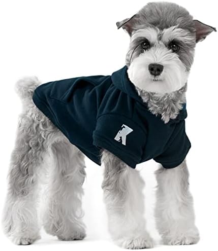 Koneseve Dog Hoodie Fleece Puppy Clothes Warm Sweater with Hat for Small Dogs Cat Hooded Shirt Kitten Pet Basic Hoodies Sweatshirt with Pocket Doggie Soft Winter Coat Apparel (Blue; M) - Image 5
