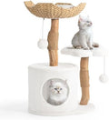 Easyego Modern Cat Tree, 26.3" Aesthetic Wood Cat Tree Tower for Large Cats