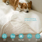 COZY KISS Waterproof Pet Blanket for Large Dog & Cat, 40x60 inch Cream - Image 7