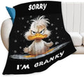Funny Duck Blanket Cute Duck Throw Stuff Gifts for Kids 80"x60" by Unknown