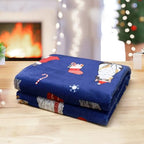 Tupmnbry Christmas Throw Blanket Christmas Cat Printed Blanket Super Soft Flannel Fleece Blankets Winter Plush Fuzzy Warm Bed Blankets Xmas Holiday Decor for Couch Bed 50"X60" - Image 5