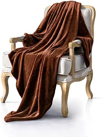Brown Fleece Plush Throw Blanket 50"x60"for Couch Sofa Fuzzy Cozy Flannel - Image 5