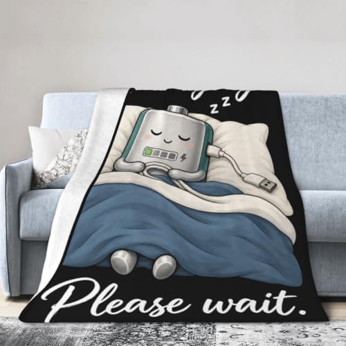 Sleepy Power Bank Blanket Throw Gift for Girls Women 80"X60" - Image 4