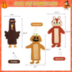 SCENEREAL Halloween Thanksgiving Stuffless Dog Squeaky Toys - 3 Pack Interactive Puppy Crinkle Plush Chew Toys for Small Medium Large Dogs Boys Girls - Image 5