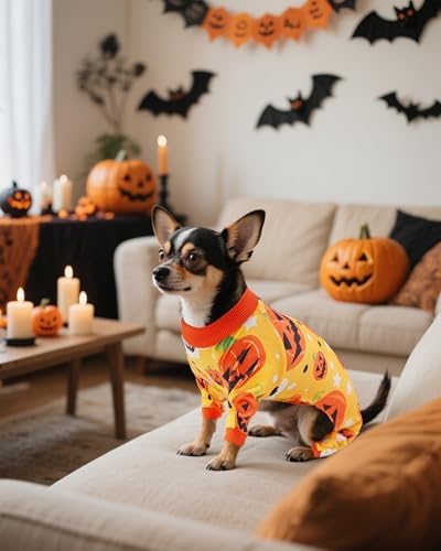 PET SHOW 4 Pack Halloween Fleece Dog Pajamas Warm for Small Dogs - Image 7