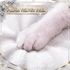 Christmas Tree Cat Tunnel 36 in Donut Bed, White, Bubble Fleec, Fluffy - Image 7