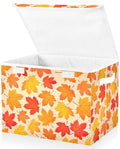 Bolaz Storage Bins with Lids and Handles, Autumn Maple Leaf Yellow Fallen Leaves Storage Box Storage Basket with Cover Collapsible Organizer Containers for Home Closet, Shelves by Unknown