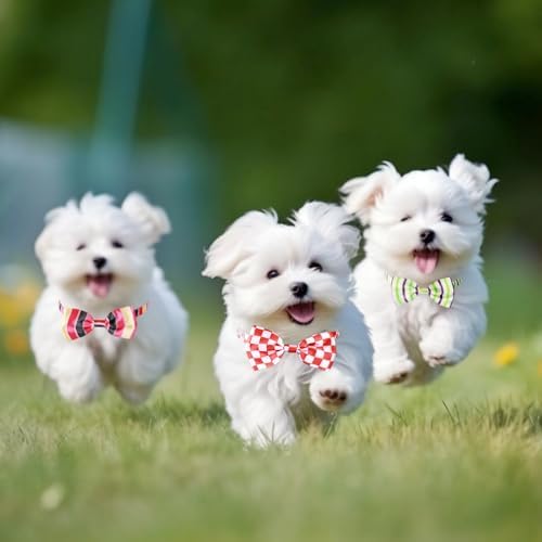 Segarty 60pcs Adjustable Bow Ties for Dogs, Bowtie Collars for Small Medium Pet, Comfortable Cats Neck Bow Tie Large Puppy Cute Neckties Grooming Accessories for Summer Birthday Holiday Wedding Gift - Image 5