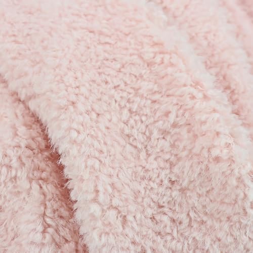 Reversible Pink Throw Blanket for Girls, 40x60 Inches - Image 5