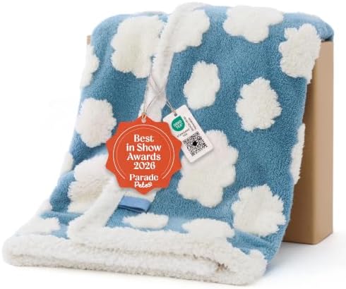 LE SURE Waterproof Dog Blankets for Small Dogs Cute Cozy 3D Jacquard,25x35 by Lesure