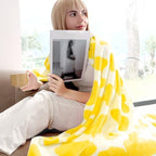 Fleece Blanket Soft Cozy Yellow Throw Blanket 50"x60" Lightweight Decorative Blanket for Couch Bed Yellow Gifts for Teens Girls Women Birthday - Image 3