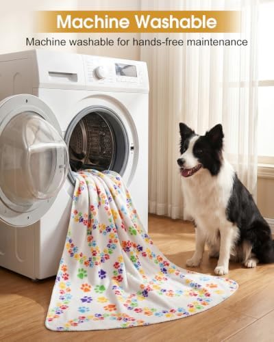 Comsmart Dog Blankets, 6 Pack Fleece Pet Blankets, 39x35 inches, White - Image 3