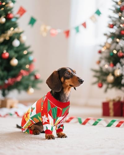 PET SHOW 4 Pack Christmas Fleece Dog Pajamas Warm for Medium Dogs - Image 7