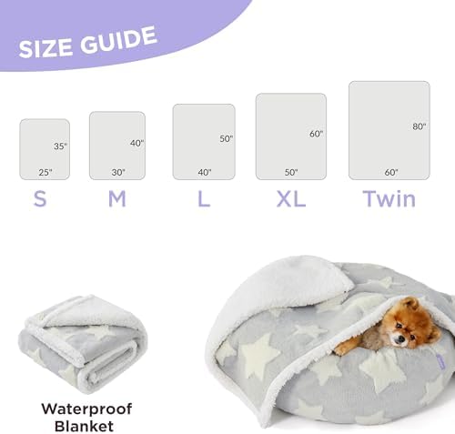 LE SURE Waterproof Dog Blankets for Small Dogs Cute Cozy 3D Jacquard,25x35 - Image 6