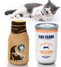 Plush Coffee Cat Toys with Refillable Pouch 2 Pack by Petsinurarea
