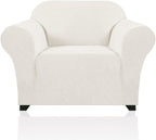 Stretch Chair Cover Chair Slipcovers with Arms 1-Piece Chair Sofa Slipcovers or Living Room Non Slip Armchair Cover Furniture Protector Dogs Pet Friendly(Armchair,Porcelain)