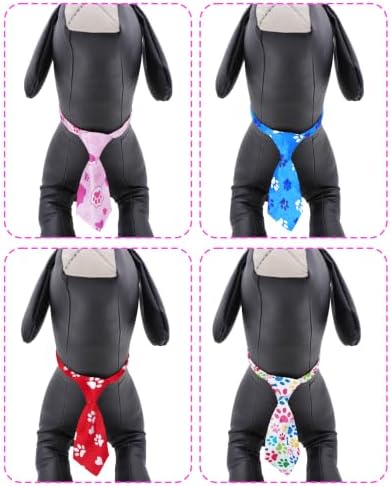 PET SHOW 30 Pack Paw Print Dog Ties Neckties Bulk for Large Dogs - Image 4