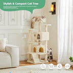 DUMOS 54 Inch Cat Tree Tower with Scratching Posts, Multi-Level - Image 2