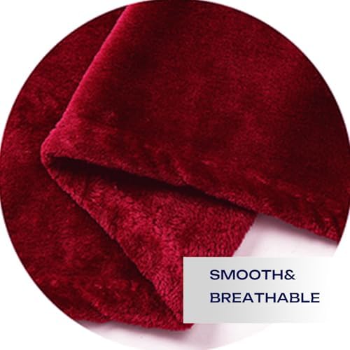 Red Fleece Plush Throw Blanket 60"x80"for Couch Sofa Fuzzy Cozy Flannel - Image 5