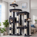 Hey-brother Cat Tree Tower with Stable Extended Base, Big Platform, MPJ078G by Hey-brother