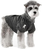 Koneseve Dog Hoodie Fleece Puppy Clothes Warm Sweater with Hat for Small Dogs Cat Hooded Shirt Kitten Pet Basic Hoodies Sweatshirt with Pocket Doggie Soft Winter Coat Apparel (Grey; S) - Image 5