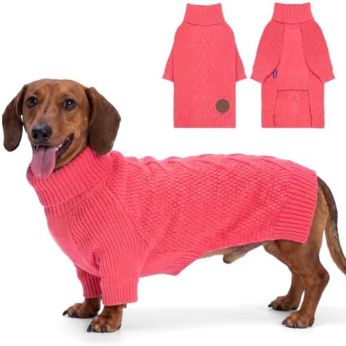cyeollo Dog Sweaters for Small Dogs, Warm Knit Pullover with Long Sleeve by CYEOLLO