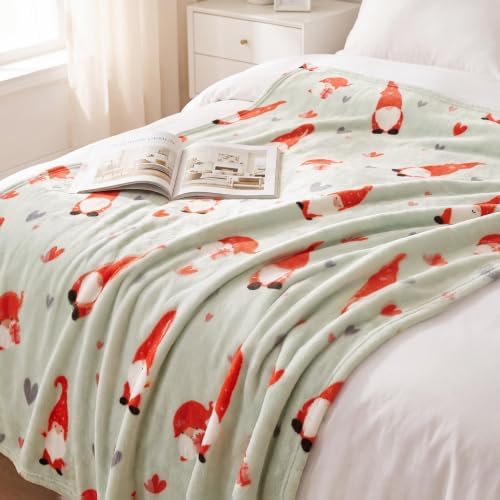 Gnome Love Fleece Throw Blanket,Valentine's Day Flannel Blankets,50"x60" - Image 7
