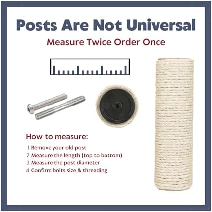 TRIXIE Replacement Sisal Post for Cat Scratching Posts, Backup Scratcher for Indoor Cat Furniture, Trees and Towers, 3.5 in x 19.7 in (9 cm x 50 cm) - Image 4