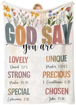 COMFAR Christian Gifts for Women Faith, Inspirational/Religious/Spiritual Gifts for Adults, Soft Throw Blankets for Women/Men, Personalized Blankets for Adults 40"x 50" by COMFAR