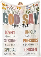 COMFAR Christian Gifts for Women Faith, Inspirational/Religious/Spiritual Gifts for Adults, Soft Throw Blankets for Women/Men, Personalized Blankets for Adults 40"x 50" by COMFAR
