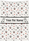 Personalized Puppy Name Blanket, Custom Dog Name White Truck Blankets, Gift for Girls Personalized Puppy Name Lover, 50"x60" Soft Lightweight Plush Throw Blanket for Couch Bed Sofa Decoration by JUNYI
